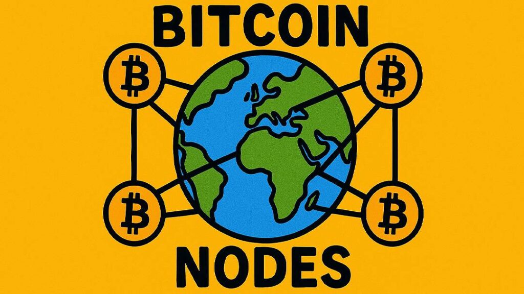 Bitcoin nodes explained for Forex traders with global network illustration