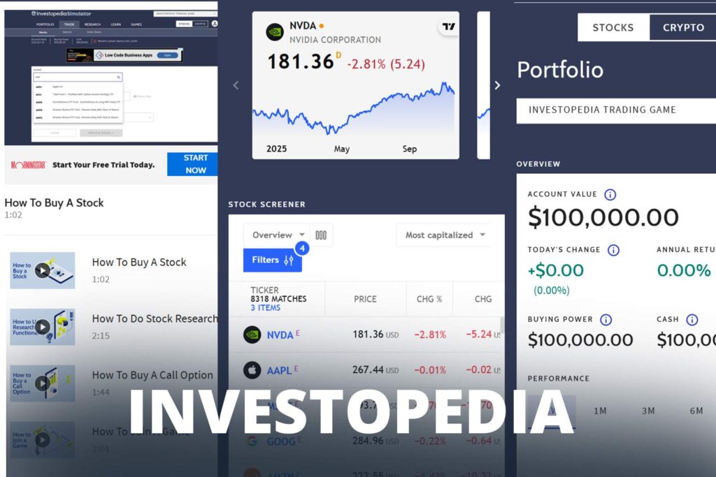 Illustration: open book with crypto and forex icons.
